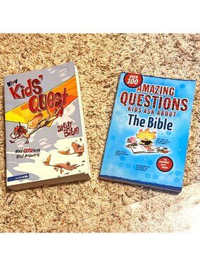 NRiV Kids’ Quest Study Bible Amazing Questions Kids Ask Christian Education Lot